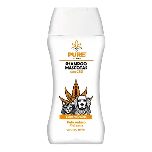 [PUSHAMPMASCREL] Shampoo para Mascotas con CBD Relajante y Nutritivo 250ml  - PURE AMAZON