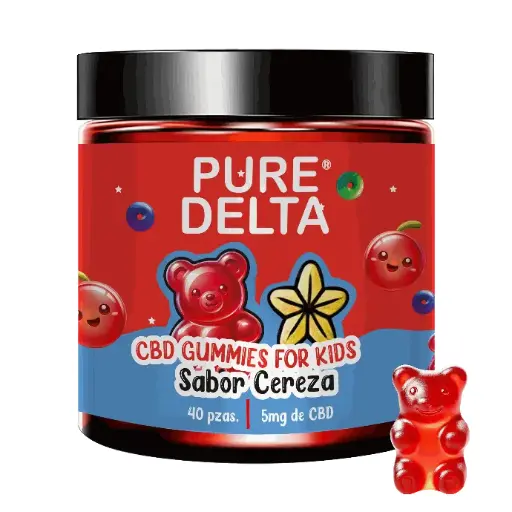 [PUGOMABEARNIÑO40] Gomitas Niño CBD Bear - Cereza 40pz - PURE