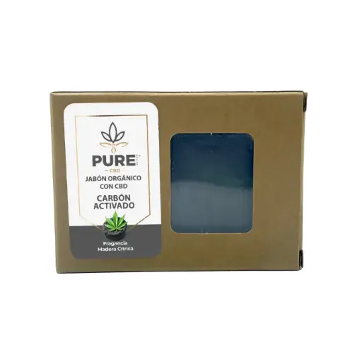 Jabón de Carbón Activado con CBD 100gr - PURE