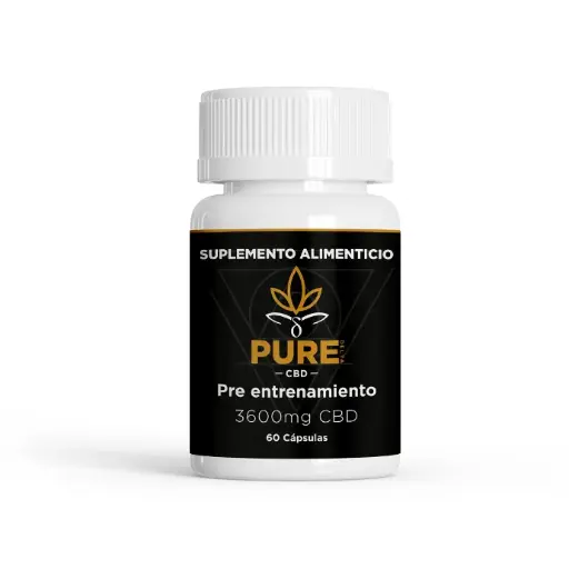 [PU-CAPSPRESPORT60PZ] Cápsulas de CBD Pre-Entrenamiento 60pz - PURE