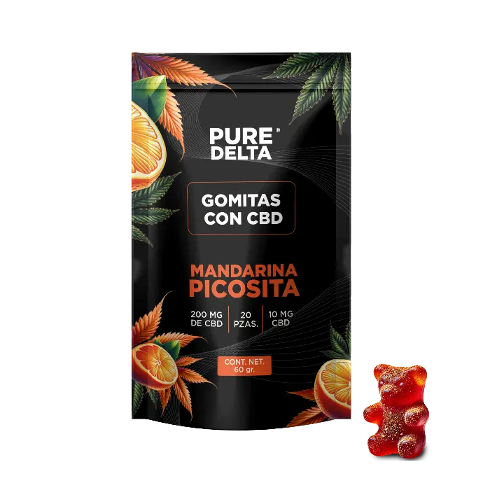 Gomitas Adulto CBD Bear - Mandarina 20pz - PURE