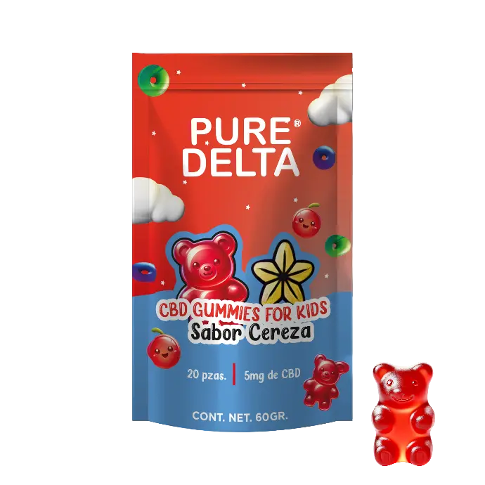 Gomitas Niño CBD Bear - Cereza 20pz - PURE