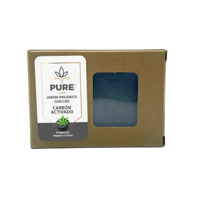 Jabón de Carbón Activado con CBD 100gr - PURE