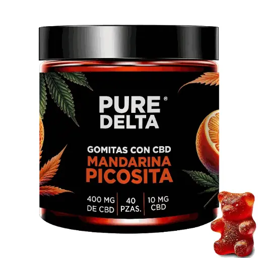 [XXPSLCB-GMMA-0040PZN2PT] Gomitas Adulto CBD Bear - Mandarina 40pz - PURE